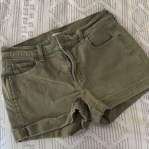 Old Navy Olive Green Boyfriend Denim Shorts
